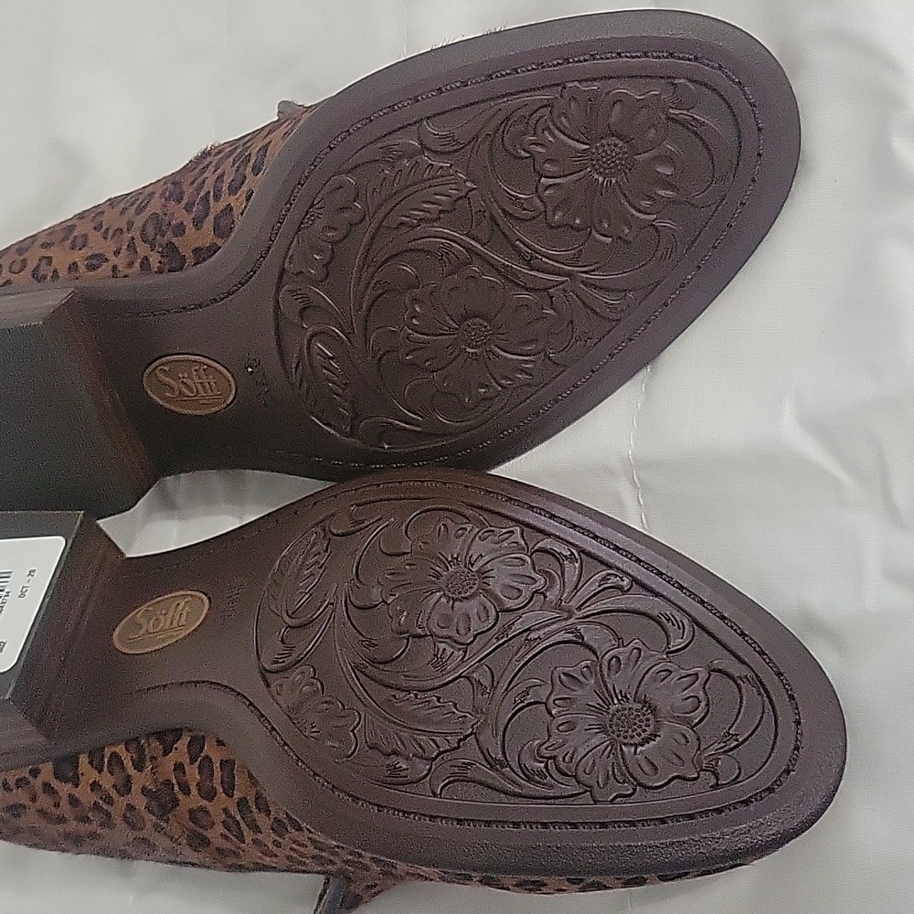 Suede Leopard Print Loafers - image 6